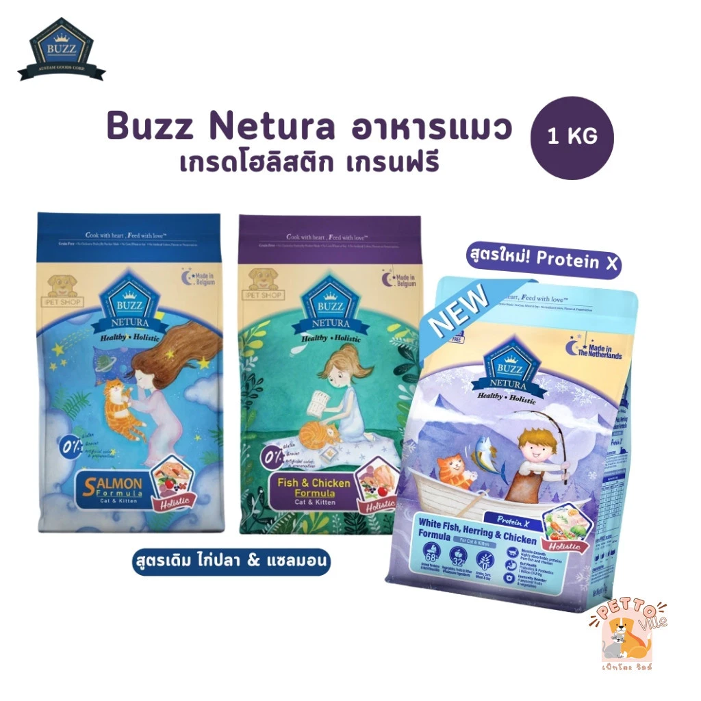 5 เหตุผลที่คุณควรเลือกซื้อ "Buzz Netura อาหารแมวเกรดโฮลิสติก เกรนฟรี ขนาด 1 กิโลกรัม" (อัปเดท 2025)