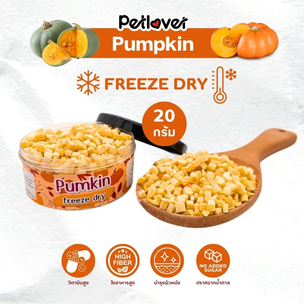 5 เหตุผลที่คุณควรเลือกซื้อ "Pumpkin ฟักทอง ฟรีซดราย ไร้น้ำตาล ไร้เกลือ อาหารนกแก้ว และสัตว์ฟันแทะทุกชนิด (กระปุก 20G)" (อัปเดท 2025)